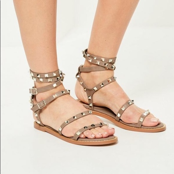 missguided studded sandals
